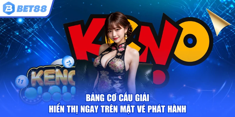 Bảng cơ cấu giải hiển thị ngay trên mặt vé phát hành